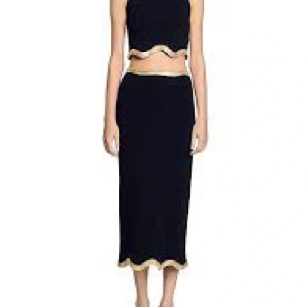 Sandro Black Top with Chain accent - Picture 2 of 4